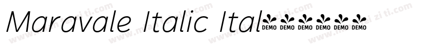 Maravale Italic Ital字体转换